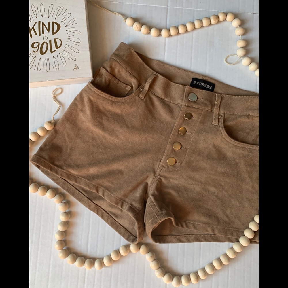 Express Tan High Waist Women Shorts